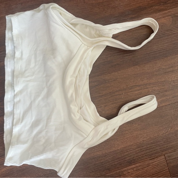 White Ribbed bikini top - Picture 3 of 5